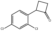 2-(2,4-二氯苯基)环丁烷-1-酮 结构式