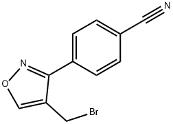 4-(4-溴甲基-3-异噁唑基)苯甲腈 结构式