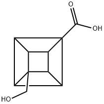 (1S,2R,3R,8S)-4-(Hydroxymethyl)cubane-1-carboxylic acid 结构式
