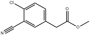 Benzeneacetic acid, 4-chloro-3-cyano-, methyl ester 结构式