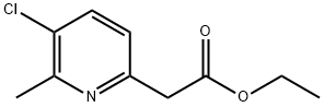 ethyl 2-(5-chloro-6-methyl-2-pyridyl)acetate 结构式