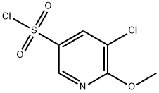 5-氯-6-甲氧基吡啶-3-磺酰氯 结构式