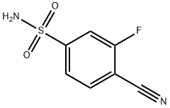 4-氰基-3-氟苯磺酰胺 结构式