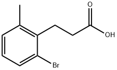 3-(2-溴-6-甲基苯基)丙酸 结构式