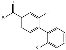 4-(2-氯苯基)-3-氟苯甲酸 结构式