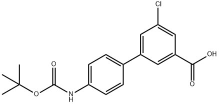 3-(4-BOC-Aminophenyl)-5-chlorobenzoic acid 结构式