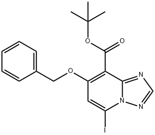 7-(苄氧基)-5-碘-[1,2,4]三唑并[1,5-A]吡啶-8-羧酸叔丁酯 结构式