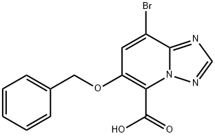 6-(苄氧基)-8-溴-[1,2,4]三唑并[1,5-A]吡啶-5-羧酸 结构式