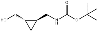 (1S,2S)-2-[(BOC-氨基)甲基]环丙基]甲醇 结构式