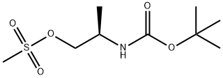 Carbamic acid, N-[(1R)-1-methyl-2-[(methylsulfonyl)oxy]ethyl]-, 1,1-dimethylethyl ester 结构式