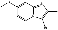 Imidazo[1,2-a]pyridine, 3-bromo-7-methoxy-2-methyl- 结构式