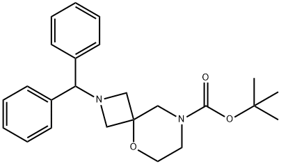 8-BOC-2-二苯甲基-5-氧杂-2,8-二氮杂螺[3.5]壬烷 结构式