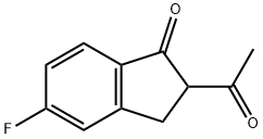 1H-Inden-1-one, 2-acetyl-5-fluoro-2,3-dihydro- 结构式
