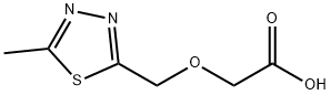2-((5-甲基-1,3,4-噻二唑-2-基)甲氧基)乙酸 结构式