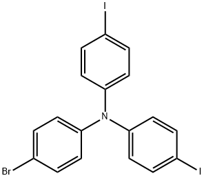 4-溴-N,N-双(4-碘代苯基)苯胺 结构式