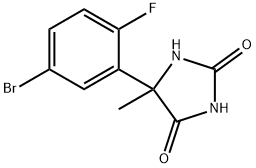 5-(5-溴-2-氟苯基)-5-甲基咪唑烷-2,4-二酮 结构式