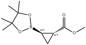 (1R,2R)-2-(甲氧羰基)环丙基硼酸频哪醇酯 结构式