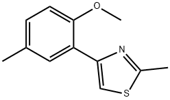 JR-13985, 4-(2-Methoxy-5-methylphenyl)-2-methylthiazole, 97% 结构式