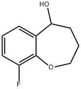 9-氟-2,3,4,5-四氢-1-苯并氧杂-5-醇 结构式