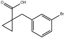 1-(3-溴苄基)环丙烷-1-羧酸 结构式