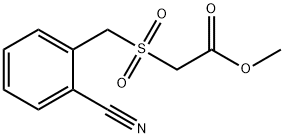 Acetic acid, 2-[[(2-cyanophenyl)methyl]sulfonyl]-, methyl ester 结构式