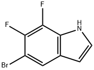 5-溴-6,7-二氟-吲哚 结构式