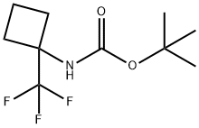 (1-(三氟甲基)环丁基)氨基甲酸叔丁酯 结构式