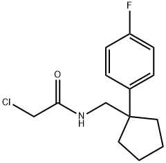 2-chloro-N-{[1-(4-fluorophenyl)cyclopentyl]methyl}acetamide 结构式