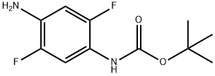 (4-氨基-2,5-二氟苯基)氨基甲酸叔丁酯 结构式
