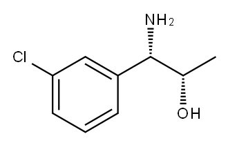 (1S,2S)-1-AMINO-1-(3-CHLOROPHENYL)PROPAN-2-OL 结构式