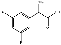 2-氨基-2-(3-溴-5-氟苯基)乙酸 结构式