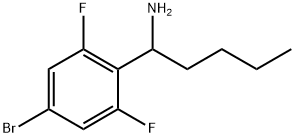 1-(4-BROMO-2,6-DIFLUOROPHENYL)PENTYLAMINE 结构式