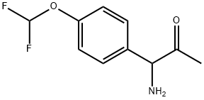 1-AMINO-1-[4-(DIFLUOROMETHOXY)PHENYL]ACETONE 结构式