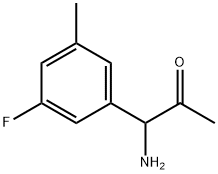 1-AMINO-1-(3-FLUORO-5-METHYLPHENYL)PROPAN-2-ONE 结构式