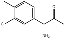 1-AMINO-1-(3-CHLORO-4-METHYLPHENYL)ACETONE 结构式