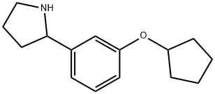 3-CYCLOPENTYLOXY-1-PYRROLIDIN-2-YLBENZENE 结构式