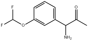 1-AMINO-1-[3-(DIFLUOROMETHOXY)PHENYL]ACETONE 结构式