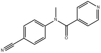 N-(4-氰基苯基)-N-甲基吡啶-4-甲酰胺 结构式