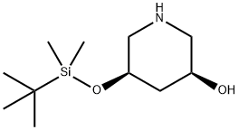 (3S,5R)-5-[(1,1-二甲基乙基)二甲基甲硅烷基]氧基]-3-哌啶醇 结构式