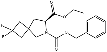 6-Azaspiro[3.4]octane-6,7-dicarboxylic acid, 2,2-difluoro-, 7-ethyl 6-(phenylmethyl) ester, (7S)-