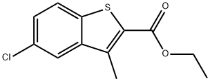 5-氯-3-甲基-1-苯并噻吩-2-羧酸乙酯 结构式