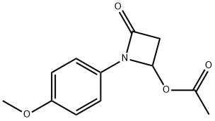 2-Azetidinone, 4-(acetyloxy)-1-(4-methoxyphenyl)- 结构式