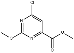 4-Pyrimidinecarboxylic acid, 6-chloro-2-methoxy-, methyl ester 结构式