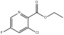 3-氯-5-氟-2-吡啶羧酸乙酯 结构式