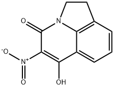 6-HYDROXY-5-NITRO-1,2-DIHYDRO-4H-PYRROLO<3,2,1-IJ>QUINOLIN-4-ONE 结构式