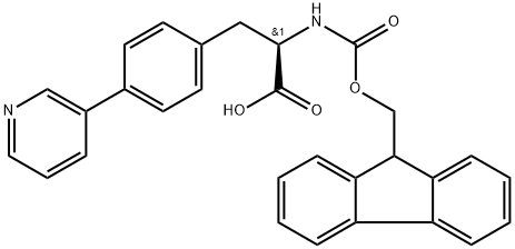 N-Fmoc-4-(3-pyridinyl)-D-phenylalanine 结构式