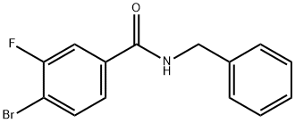 N-苄基-4-溴-3-氟苯甲酰胺 结构式