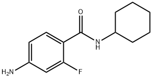 4-氨基-N-环己基-2-氟苯甲酰胺 结构式