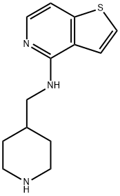 Thieno[3,2-c]pyridin-4-amine,N-(4-piperidinylmethyl)- 结构式