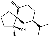 Spiro[4.5]decan-1-ol, 1-methyl-6-methylene-9-(1-methylethyl)-, (1S,5S,9R)- 结构式